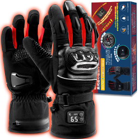 【バイク整備士監修】 電熱グローブ 7.4V デジタル温度表示 速暖 3秒発熱 5000mAhバッテリー2個付 5段階温度調節 カーボンナックルガード 防寒防水 タッチパネル対応 冬 バイク手袋 通勤 通学 男女兼用