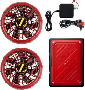 �󒲍�ƕ� �t�@���o�b�e���[�Z�b�g 43V 20000mAh ��e�� �󒲕��t�@�� ���� 4�i�K���ʒ��� 9cm���Ή� �����ԉғ� LED�\�� �M���Ǒ΍� ��ƕ��t�@�� 2026�ŐV���f��