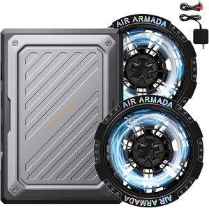 �󒲍�ƕ� �t�@���o�b�e���[�Z�b�g 54V �󒲕��t�@�� ���� 235L/s 20000mAh 6�i�K���ʒ��� ��ƕ� ��@ 90mm���Ή� ��e�ʃo�b�e���[ �M���Ǒ΍�