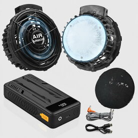 【2026最新 半導体冷却】空調作業服 ファンバッテリーセット 41400mAh 大容量 24V高出力 ペルチェ 冷却プレート 超強風 90mm対応 ファン付き作業服 熱中症対策 USB-C急速充電 PSE認証済