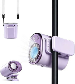 クリップファン 冷却プレート 扇風機 日傘用 ハンディファン ペルチェ冷却 7000mAh大容量 199段階風量調節 20m/s超強風 日本製モーター 5WAY 携帯扇風機 首掛け 卓上 腰掛け ベビーカー バッグ リュック クリップ付き LED残量表示 USB充電式 超軽量 アウトドア 通勤 通学