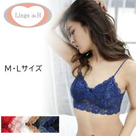 Linge de Hランジュドアッシュ グラマラスフィット 総レースソフトブラ ポイント5倍