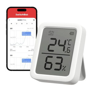 SwitchBot�����x�v�v���XAlexa���x�v���x�v-�X�C�b�`�{�b�g�X�}�z�ŉ��x���x�Ǘ��f�W�^�������x�R���p�N�g���ʉ��x���x�A���[����}�[�N�O���t�L�^�X�}�[�g�z�[���~�JAlexaGoogleHome