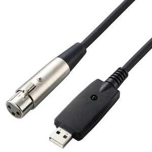 �G���R���}�C�N�P�[�u��5mXLR�v���O-USBA�u���b�N�yiPhone16�V���[�Y�Ή����؍ρzDH-XLRU50BK