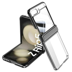 OURJOYGalaxyZFlip5�P�[�X�N���A�o�l�^�q���W�ی�Samsung�M�����N�V�[ZFlip5/SC-54D/SCG23�d�C���b�L�o���p�[�J�o�[��̌^�K���X�t�B���������ϏՌ��X�g���b�v�z�[���t�������ی�