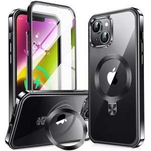 y360°SʕیEX^hEMagsafeΉzKELLCASEiPhone14pP[XʉBX^hECDOcCX[dphone14Jo[ϖh~PCwʃbLop[ČRMILKiϏՌ