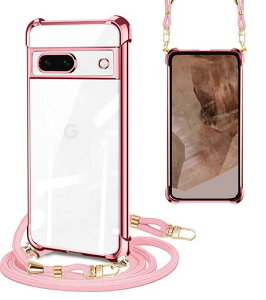 PAILAIMENGooglePixel8aケースクリアショルダーpixel8aケース耐衝撃カバーストラップピクセル8aスマホケースサムスン肩掛け斜めかけ縄掛けケース透明TPUストラップ付き薄型軽量紐付き