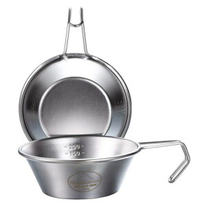 キャンピングムーン(CAMPINGMOON)キャンプ用コップステンレスシェラカップ310ml2点セットS-220-2P