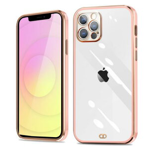 iPhone12proケースクリアアイフォン12proケース透明耐衝撃TPU薄型軽量落下防止一体型人気カバー全面保護カバーアイフォンケース型(桜ピンク)