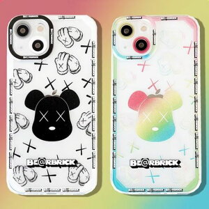 カウズiphone12pro用ケースかわいいスマホケースキャラクターアイフォン12pro用カバー6.1インチTPUクリアケースバンパー薄型軽量レンズ保護ワイヤレス充電対応iPhone12Pro用A