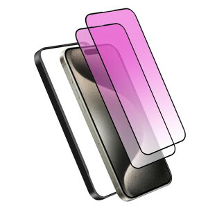 DXFAU�y2������z�u���[���C�g�J�b�giPhone15Pro�����K���X�t�B�����t�����6.1�C���`�S�ʕی�t�B�����ڂ̔����y���C�A�h�~�w��t���h�~���炩�ȃ^�b�`����K�C�h�g�t���\��t���͊ȒP(�c