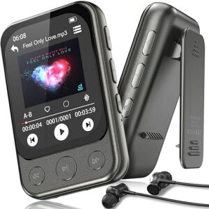 ODEJOI 64GB �N���b�v�� MP3�v���[���[ Bluetooth 5.3 �X�s�[�J�[���� 2�C���`HD�^�b�`�X�N���[�� FM���W�I �_�C���N�g�^�� HIFI���� �y�ʁE���^ �|�[�^�u�����y�v���[���[ �V���b�t���Đ� �ڊo�܂��c