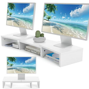 DEWEL �f���A�����j�^�[�X�^���h �ؐ� ��90CM ���j�^�[�� ����� 2�䃂�j�^�[�Ή� �����Ɗp�x�����\ �ω׏d40KG ���ド�b�N 3�i ��300+��315+��300MM �g���ȒP �f�X�N�{�[�h �m�[�g�p�\�R���X�^�c
