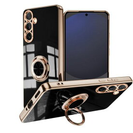 LuFiYaSamsungGalaxyS24FE|au:SCG30用ケースリング付きカバーTPU素材スタンド機ギャラクシーA36スマホケース軽量耐衝撃薄い擦り傷防止落下防止車載ホルダー360°回転ケース