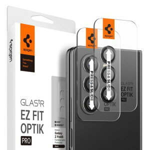Spigen EZ Fit Optik Pro �J�����t�B���� Samsung Galaxy Z Fold 5 �p �\��t���L�b�g�t�� �M�����N�V�[ Z Fold5 �Ή� �����Y�ی�t�B���� 2�Z�b�g