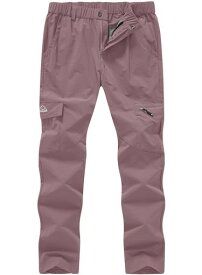 [TBMPOY]レディーストレッキングパンツ登山ズボン夏用ゴルフウェア山歩きウェア伸縮性撥水ポケット多い吸汗速乾カーゴパンツアウトドア長ズボン作業着キャンプウェア春夏秋パープルM