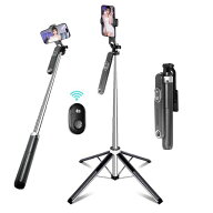 スマホ 三脚 自撮り棒 長い 180cm以上 スマホスタンド 【設計強化180cm & 充電式リモコン】1/4ネジ付き …