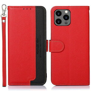 WANWO For iPhone 16 Pro Max �P�[�X �蒠�^ �A�C�t�H�� 16 �v�� �}�b�N�X �J�o�[ ���z�^ �X�g���b�v�t�� [RFID�u���b�L���O] ����PU���U�[ �}�O�l�b�g�J�� �J�[�h���[ ���u���X�^���h�@�\ �ϏՌ� �c