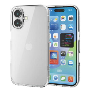�G���R�� iPhone 16 �P�[�X �N���A ���� �ϏՌ� �Ռ��z�� ���ϋv TPU+�|���J�[�{�l�[�g ���΂݂ɂ��� �X�g���b�v�z�[���t�� ���C�����X�[�d�Ή� 4�p�G�A�[�N�b�V���� �N���A PMWA24AHVCK3CR