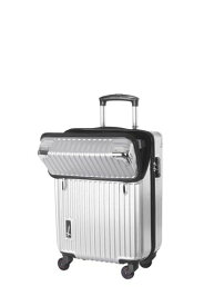 [トラベリスト] スーツケース ジッパー トップオープン ビジネスキャリー 機内持ち込み可 34L 53.5 cm 3.2kg シルバーヘアライン
