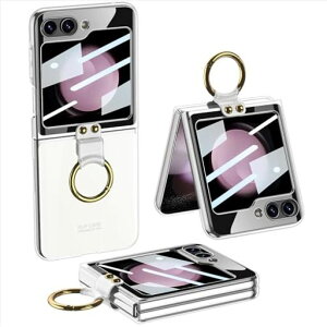 GalaxyZFlip5�P�[�X�N���A�����O�t��Samsung�M�����N�V�[ZFlip5/SC-54D/SCG23�p�J�o�[�����������OURJOY�X�}�z�P�[�X�ϏՌ��d�C���b�L�A�N�Z�T���[�y�ʔ��^