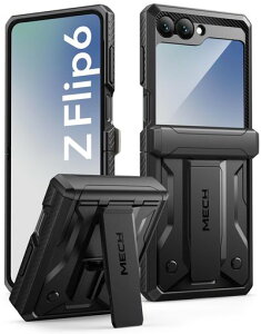 TONGATEforSamsungGalaxyZFlip6�P�[�X�L�b�N�X�^���h�t��[�q���W�ی�J�o�[][�O���X�N���[���v���e�N�^�[]ZFlip65g2024�p�x���g�N���b�v�t���~���^���[�O���[�h�ϏՌ��X�}�z�P�[�X�u���b�N