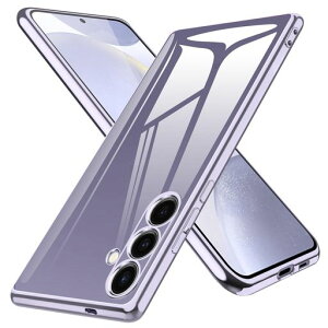 GalaxyS24ケースクリアSC-51ESCG25スマホケースワイヤレス充電対応ギャラクシーS24カバー透明ソフトtpuストラップホール付き背面クリア紫軽量耐衝撃保護カバーライトパープル