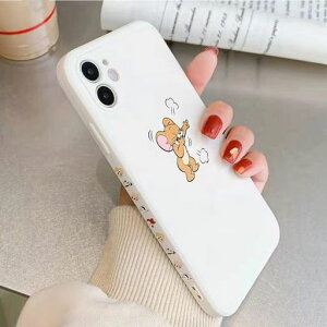 KAIFJトムとジェリーiphone13promax用ケース6.7インチiphone13promax用カバー対応全機種トムジェリーアイフォン13ProMax用シリコンケースレンズ保護ワイヤレス充電対応指紋防止