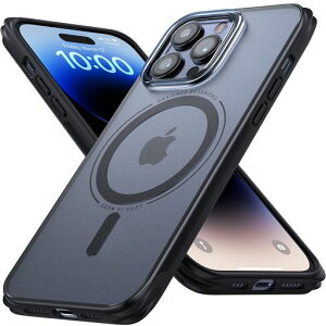 【四隅保護型エアバック】LamicalliPhone14Pro用magsafe対応ケース:半透明マグネット搭載ケースマグセーフケースアイフォン14pro用カバーマグセーフ対応ケース艶消しワイヤレス充電