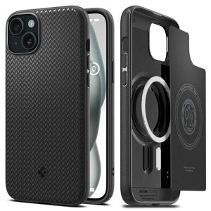 Spigen�y�n��18�N�̋Z�p�́ziPhone15�P�[�XMagSafe�ϏՌ����^�X�g���b�v�z�[���y�ʂ��炳��ČRMIL�K�i�擾2�d�\�������Y�ی�w��h�~�C�菝�h�~�}�b�g�d�グ���C�����X�[�d�Ή��}�O�E�A�[�}�[