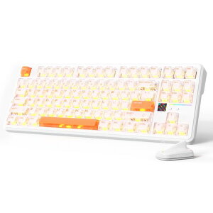 ATTACK SHARK X87ULTRA ���J�j�J���L�[�{�[�h ���C�����X �Q�[�~���O�L�[�{�[�h �O���[�h�ڑ�(Bluetooth/2.4GHz/�L��)8000Hz 0.125ms����x�� �z�b�g�X���b�v�Ή� �J�X�^�����j�A�� Gasket�\��