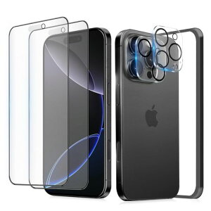 MINIKA�A���`�O���A�t�B����iPhone16pro�K���X�t�B�������炳�炢Phone16pro�t�B�����T���T���A�C�t�H��16�v���ی�t�B�����}�b�g�w��h�~�Q�[���p�y2���ziPhone16pro�J�����t�B�����t��