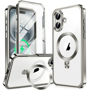 y360°SʕیEX^hEMagsafeΉzKELLCASEiPhone16pP[XʉBX^hECDOcCX[dphone16Jo[ϖh~PCwʃbLop[ČRMILKiϏՌ