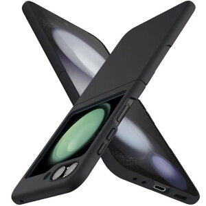 GalaxyZFlip5�P�[�X���^�l�C�y�ʉ��΂ݖh�~SC-54D/SCG23�X�}�z�P�[�X�Ռ��z��PC�f�ރV���v���n�[�h�T���X�������Y�ی�Ռ��z���ϋv�l�C�g�уJ�o�[�u���b�N-15-ZFLIP5-02