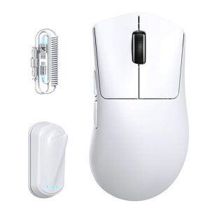 ATTACK SHARK V8 �Q�[�~���O�}�E�X Nordic54L15 PAW3950MAX �Z���T�[ ���y�� 59g�v���X�}�C�i�X3g 42000DPI/50 �P�ʔ����� �O�ڑ����[�h (�L��/Bluetooth/2.4G) �o 8K ���|�[�g���[�g