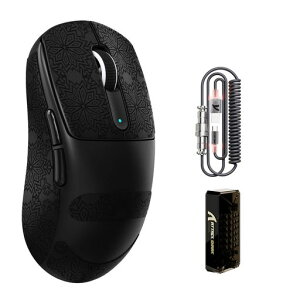 ATTACK SHARK V5 �Q�[�~���O�}�E�X ���� 8000hz�|�[�����O���[�g ���y�� ���C�����X�}�E�X �g���C�[���[�h PAW3950MAX�Z���T�[ �ő�42000DPI �傫�߃}�E�X ���E�Ώ� 55g�v���X�}�C�i�X5g