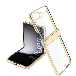 OURJOYGalaxyZFlip6�P�[�X�N���A�o�l�^�q���W�ی�Samsung�M�����N�V�[ZFlip6/SC-54E�d�C���b�L�o���p�[�J�o�[��̌^�K���X�t�B���������ϏՌ������ی삨����ꃏ�C�����X�[�d�Ή��E�S�[���h