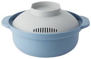 アンドエヌイー(&NE)らくチン!レンジ鍋レコポrecopoブルー1.5L日本製一人用レシピ付き小型軽量レンジ調理鍋電子レンジ用鍋ラーメンパスタNIM-118-BL