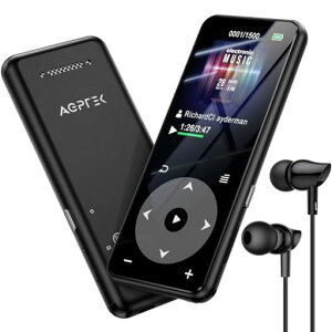 �y�X�g���[�WUP�zMP3�v���[���[Bluetooth5.3����32GBAGPTEKHIFI�X�s�[�J�[����SD�J�[�h�Ή�128GB�܂Ŋg���\���Đ����ԃL�[�����v���R�X�pFM���W�I�_�C���N�g�^���Ή�����ȒP���^