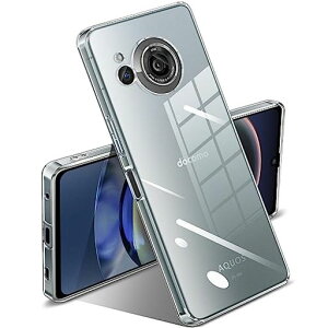 AQUOSR8ケースクリア耐衝撃アクオスR8SH-52D透明カバー衝撃吸収可愛い柔らかいワイヤレス充電薄型ファッション人気滑り止め黄ばみ防止指紋防止軽量TPU保護カバー(全透明)