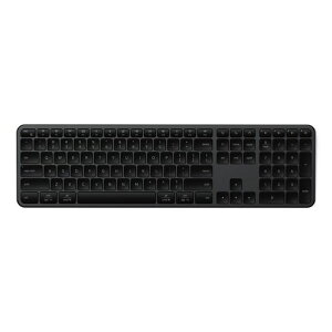 SATECHI Slim EX3 ���C�����X�L�[�{�[�h�A�t���T�C�Y�L�[�{�[�h(�e���L�[�t��)�A�}���`�f�o�C�X�Ή�Bluetooth�AmacOS/Windows/Android�Ή�