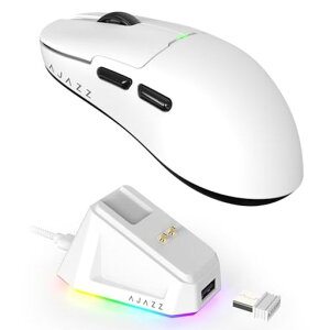 A.JAZZ X ATTACK SHARK AJ159P �Q�[�~���O�}�E�X56g���y�� ���C�����X2.4G/USB TYPE-C �R�X�p�}�E�X PAW3395�Z���T�[26000DPI DIY �����^�тɕ֗� ���E�Ώ̐l�ԍH�w PC/Mac�Ή�