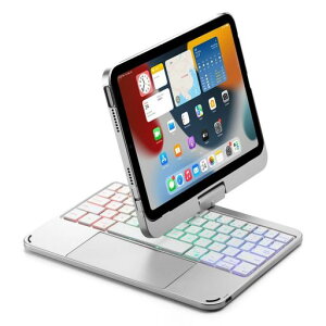 kaidisen 360�x��] 2024 iPad mini A17 Pro�p�� �L�[�{�[�h iPad Mini ��6����p�� �L�[�{�[�h�P�[�X �^�b�`�p�b�h �o�b�N���C�g�t�� �܂肽���� iPad mini6 mini7 �p�� �L�[�{�[�h �J�o�[