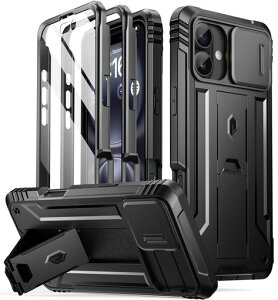 POETICRevolution�V���[�Yiphone16plus�P�[�X[�X���C�h�J�����J�o�[]�~���^���[�O���[�h�̊��ȑϏՌ��t���{�f�B�J�o�[�L�b�N�X�^���h�ƃX�N���[���v���e�N�^�[�����u���b�N