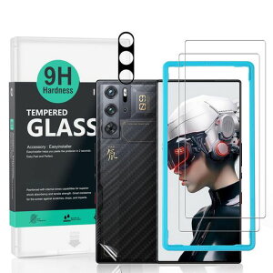 Ibywind �Ή� ZTE nubia Red Magic 9 Pro/9 Pro+/9S Pro 5G �K���X�t�B���� 2 ���ی�t�B���� �K�C�h�g�t�� �����Y�J�o�[(1��)�w�ʃV�[�g(1��) ���菝�h�~�ϏՌ��d�x