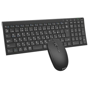 iClever �L�[�{�[�h ���C�����X �L�[�{�[�h �}�E�X �Z�b�g ���{��z�� �É� �����^ ���� 2.4G USB�ڑ� �t���T�C�Y �e���L�[�t�� �}�E�X3�i�KDPI �p�\�R�� PC���@�\�Ή� Windows/Mac�Ή� IC-BK22Combo