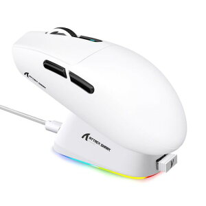 MAMBASNAKE x ATTACK SHARK G3PRO �Q�[�~���O�}�E�X ���� ���C�[�d�h�b�N�� RGB �[�d�X�^���h ���C�����X bluetooth �L���Q�[�~���O�}�E�X 3���[�h ���E�Ώ� 59g ��ɐe���� PAW3311 BK52820