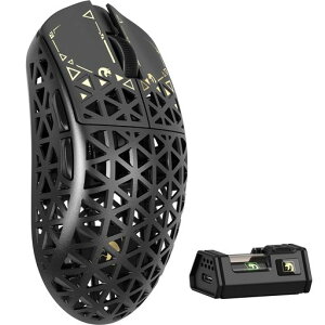 MAMBASNAKE M5 Ultra �J�[�{���t�@�C�o�[�������Q�[�~���O�}�E�X ���y��39g�v���X�}�C�i�X3 PAW3950MAX ���C�����X 8000hz 2.4g/bluetooth/USB-C Nordic52840(�u���b�N)