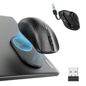 ESR MagMouse ���C�����X�}�E�X �É� ����}�E�X �����^�� �m�[�g�p�\�R���pBluetooth�}�E�X ������Type-C�[�d�P�[�u���t�� mag mouse �����}�E�X �ė��p�\�ȔS���V�[�g �I�t�B�X�p ���o�C�� Bluetooth