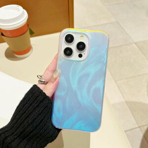 iphone15ケース3D図案設計してグラデーション素材変色効果韓国可愛い薄型人気ケースおしゃれ軽量一体型黄変防止耐摩耗性Qi充電対応持ち運びが容易(iPhone15)